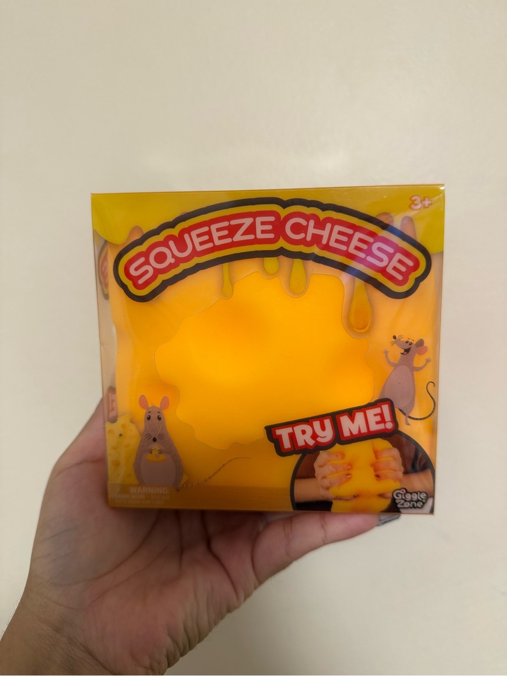 Sunny Days Squeeze Cheese Squishy Toy - Yellow